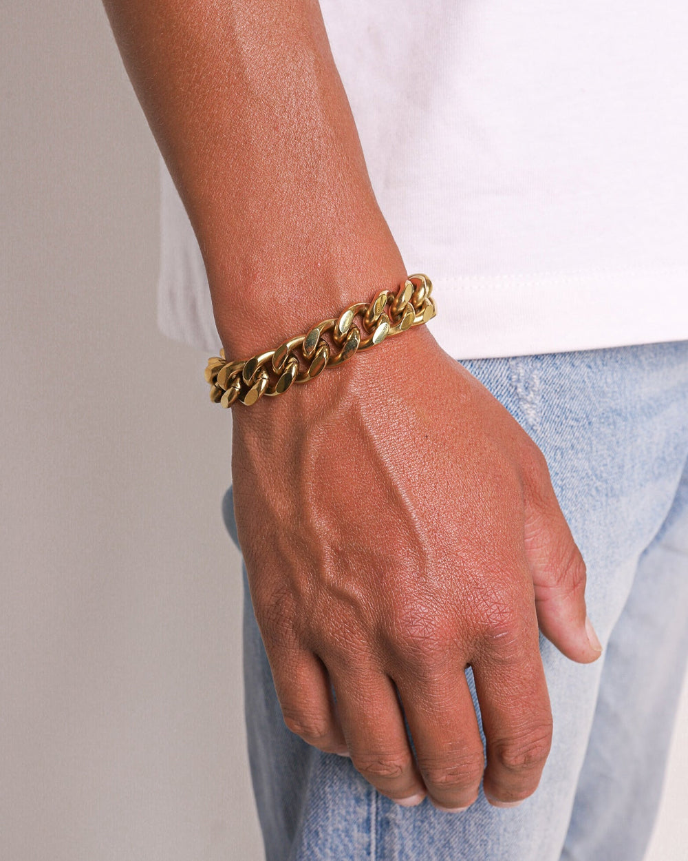 CLEAN CUBANA BRACELET. - 12MM GOLD