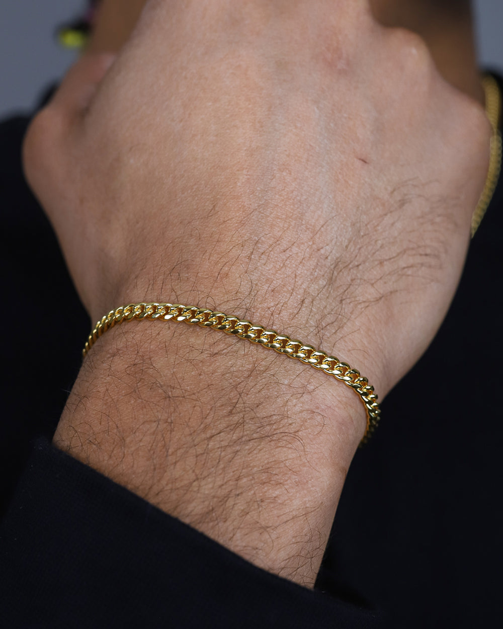 CLEAN CUBANA BRACELET. - 4MM GOLD