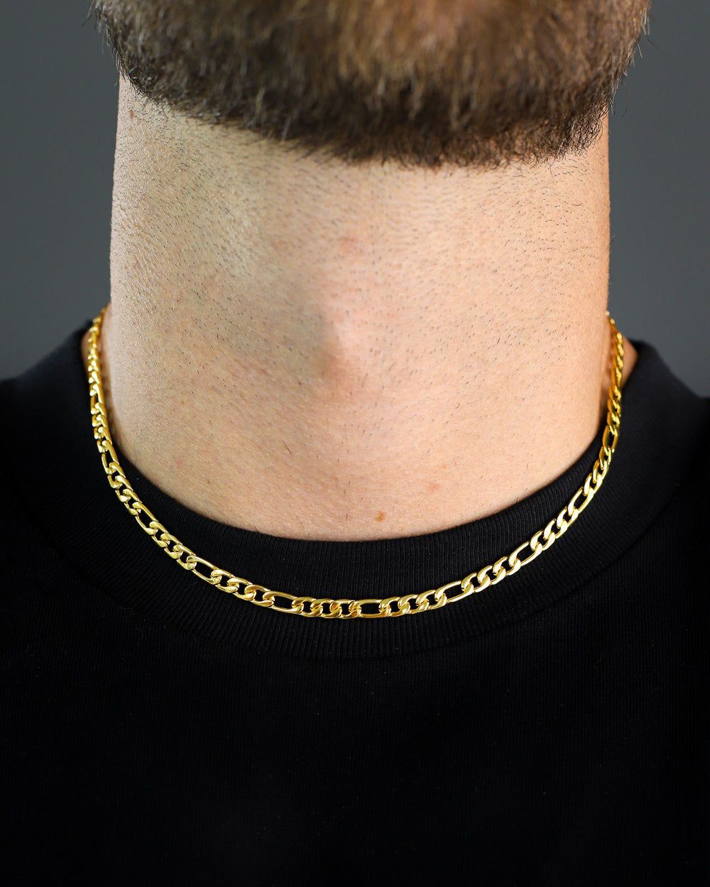 CLEAN FIGARO CHAIN. - 5MM GOLD