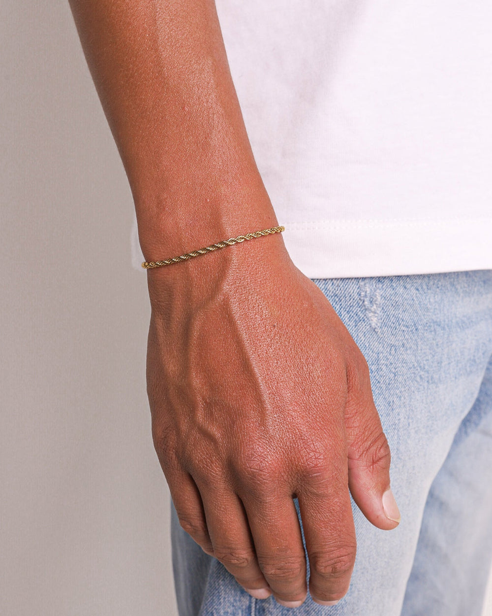CLEAN ROPE BRACELET. - 3MM GOLD