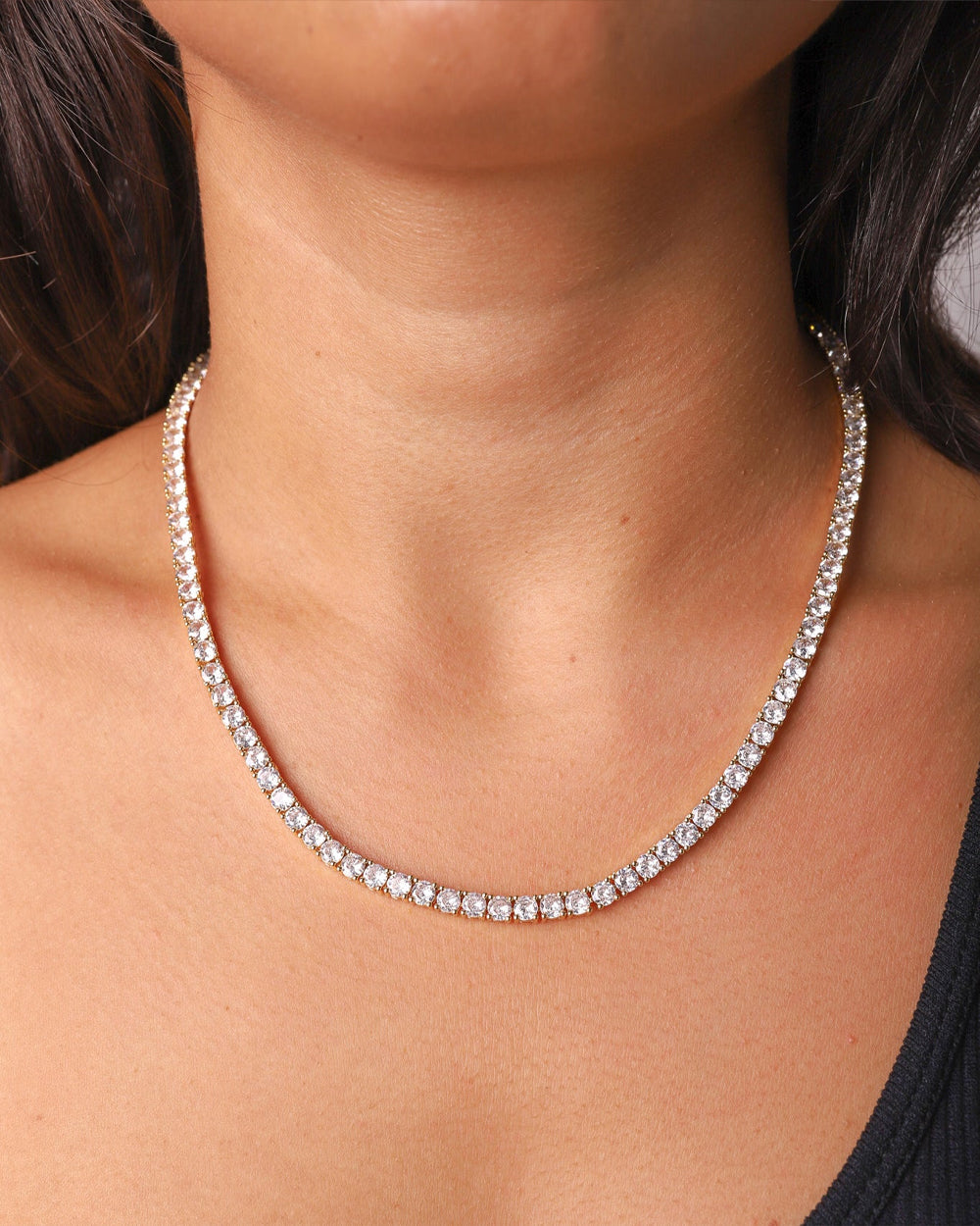 ICE BREAKER CHAIN. - 4MM GOLD