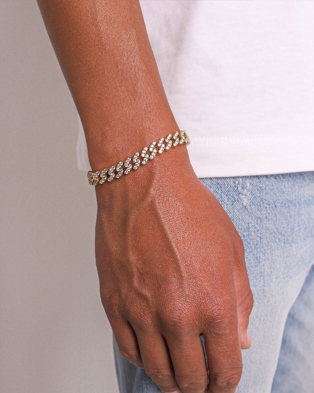 ICY CUBANA BRACELET. - 8MM GOLD