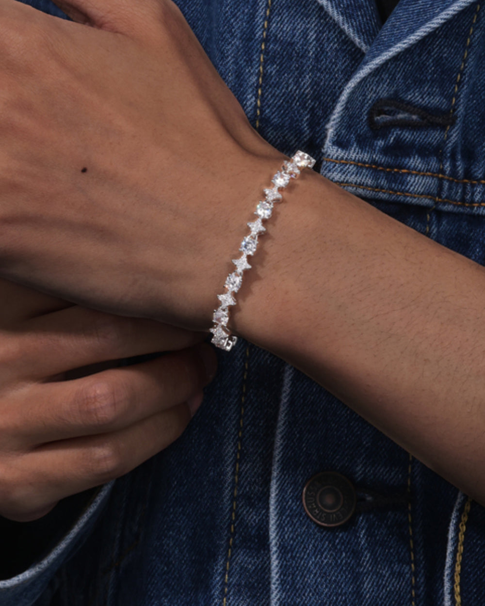 MOISSANITE STARS & STONES BRACELET.