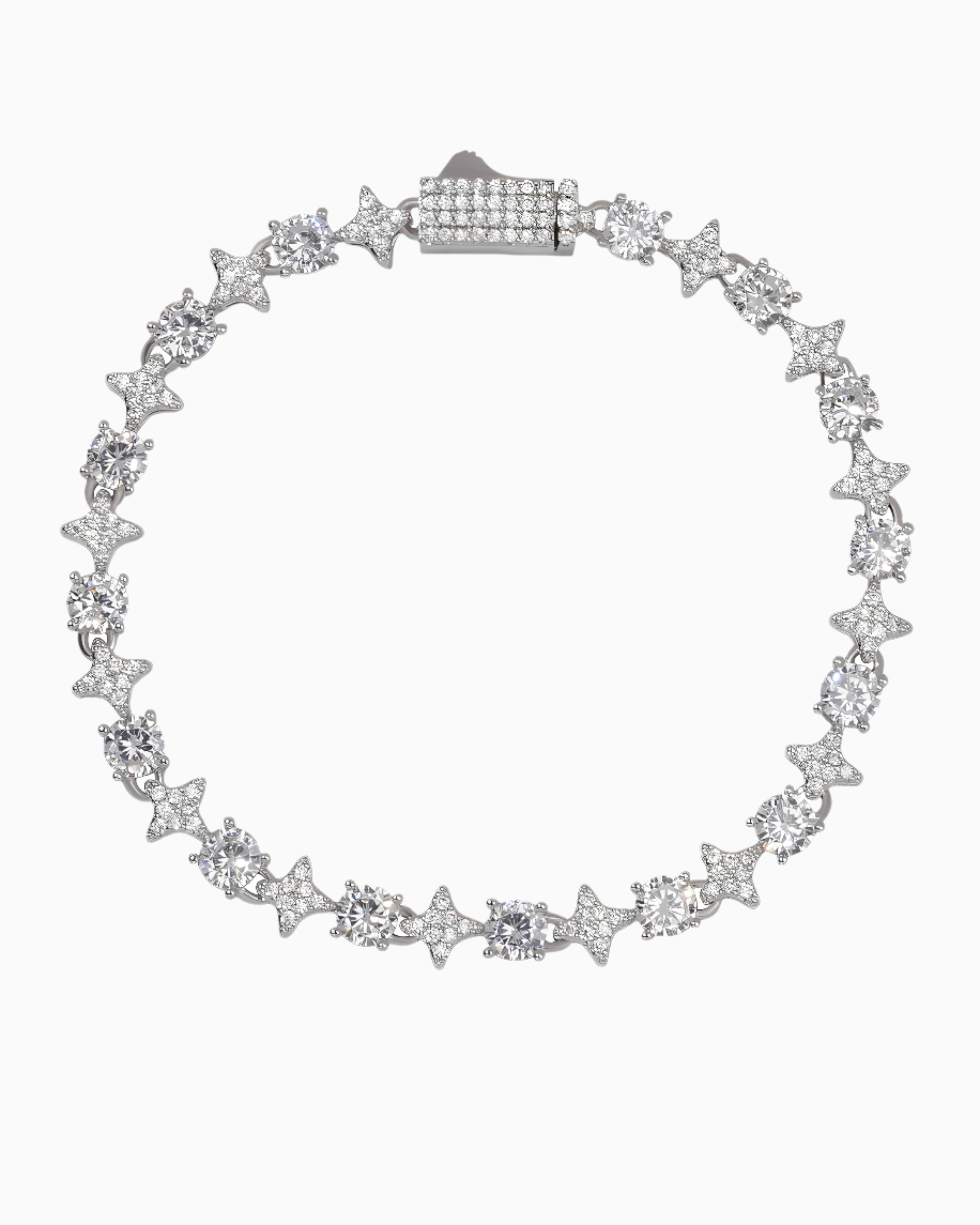 MOISSANITE STARS & STONES BRACELET.