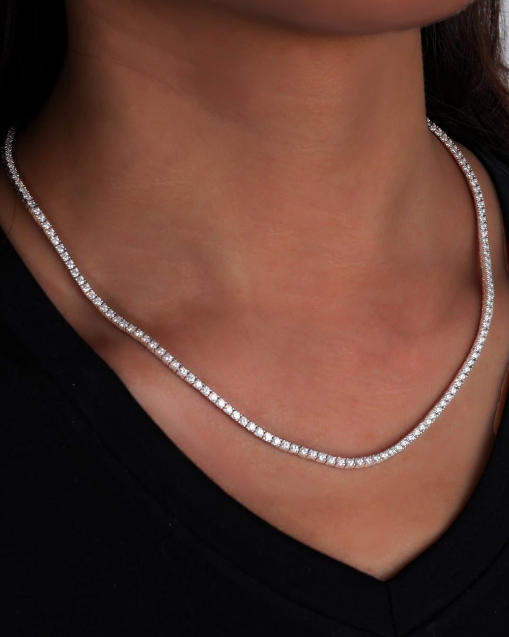 MOISSANITE TENNIS CHAIN. - 2MM