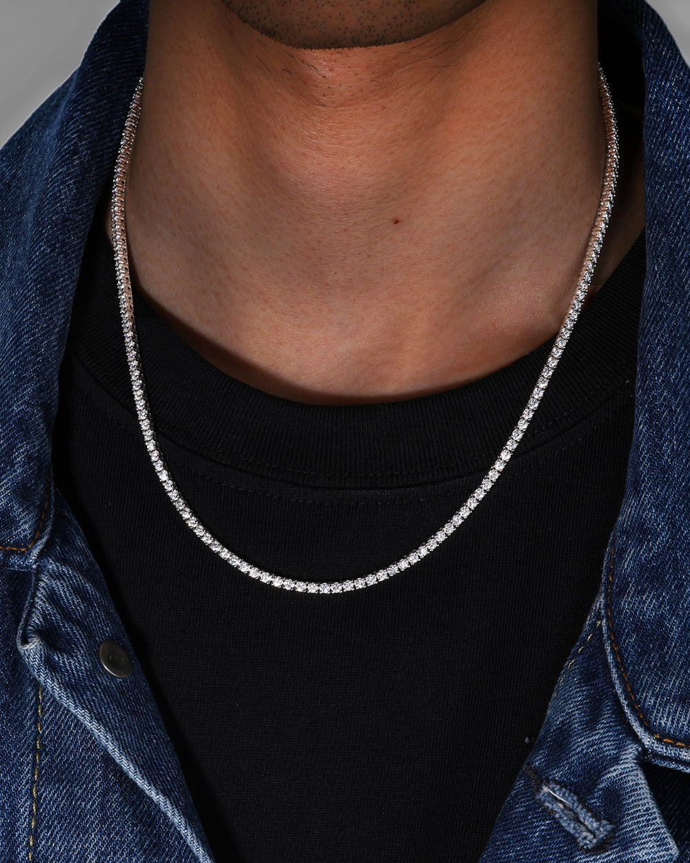 MOISSANITE TENNIS CHAIN. - 2MM