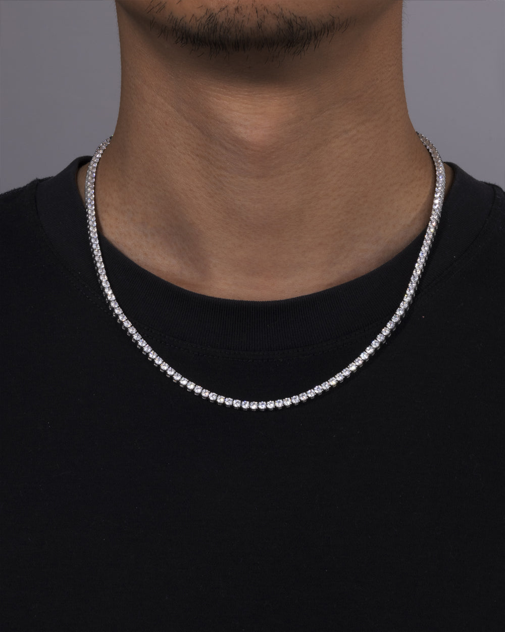 MOISSANITE TENNIS CHAIN. - 3MM