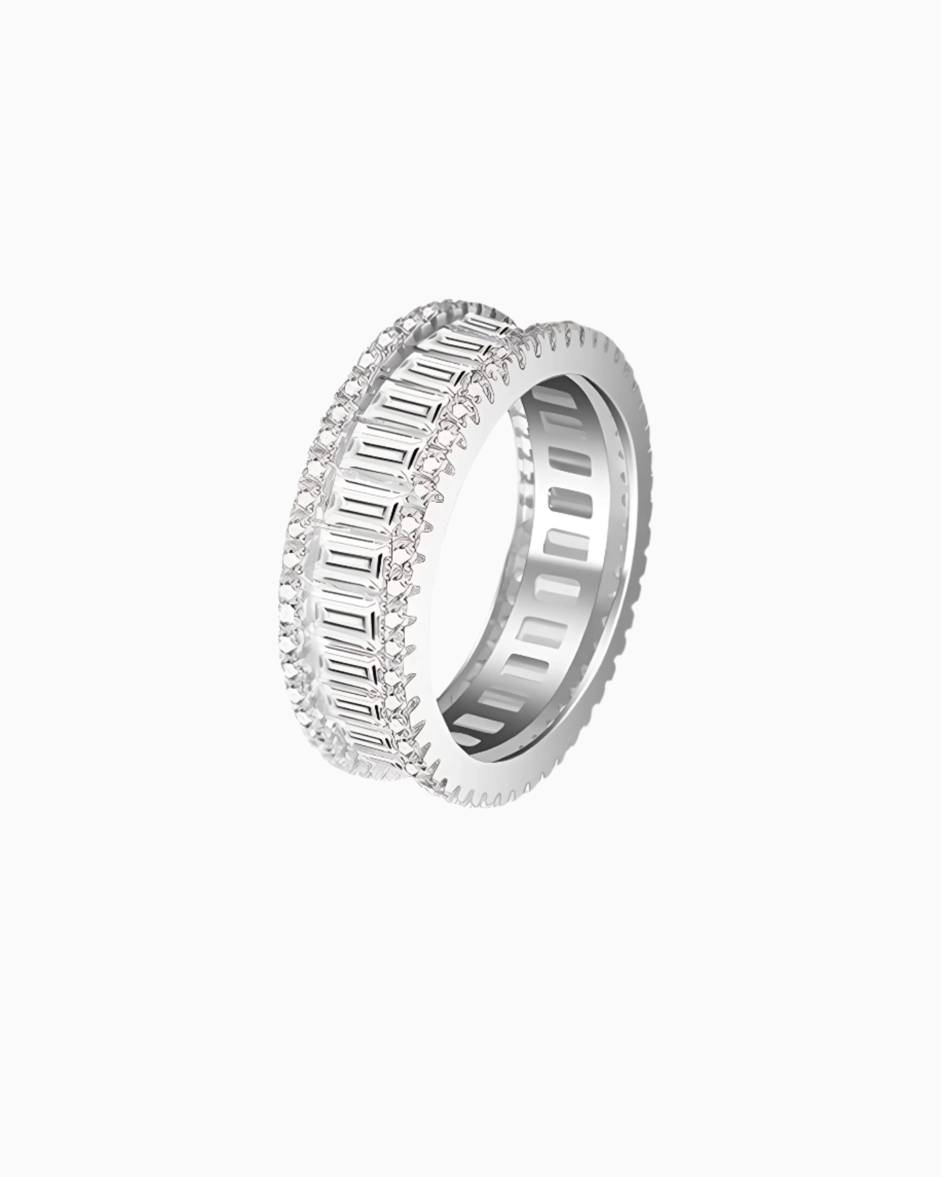 BAGUETTE BAND RING.