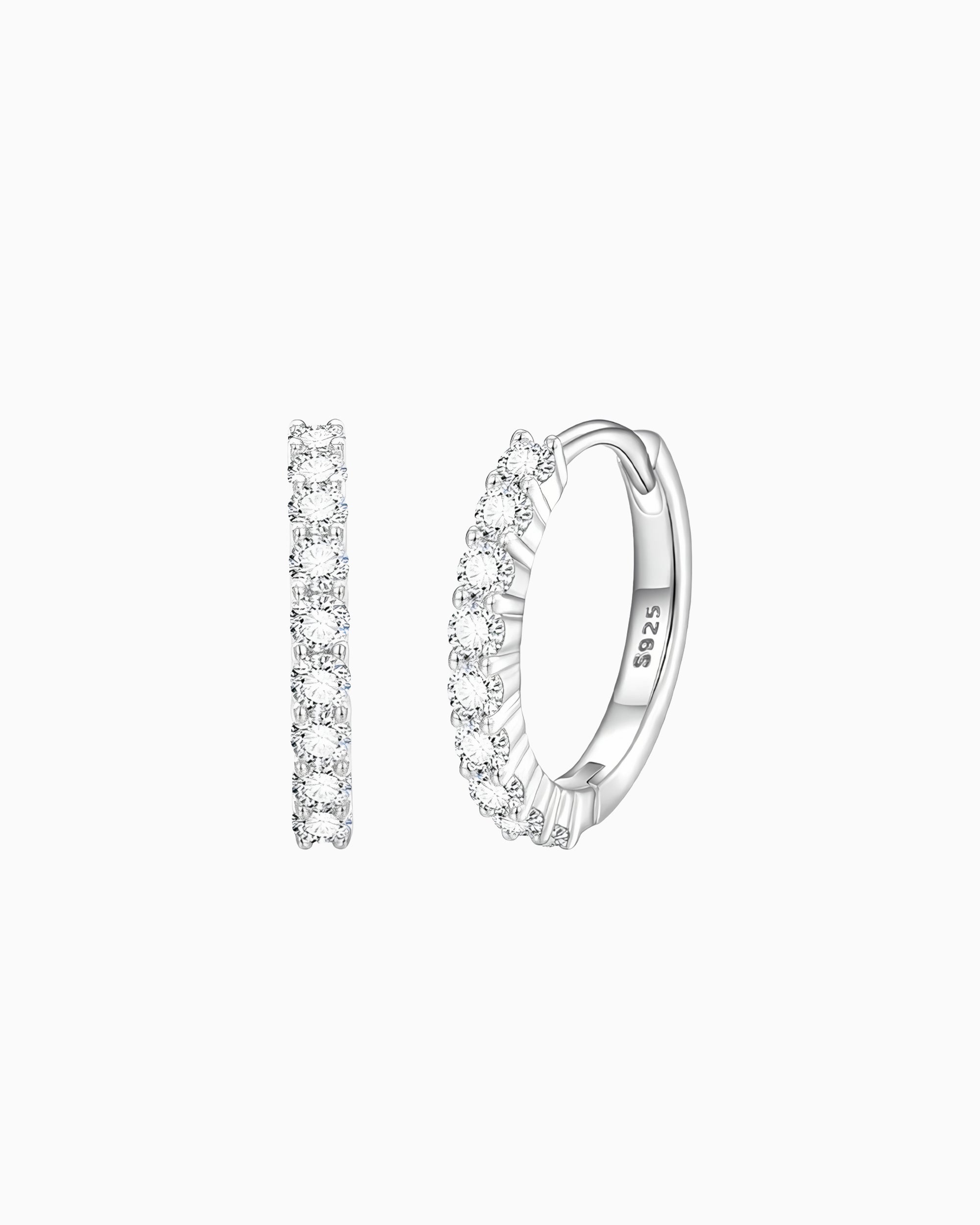 MOISSANITE ETERNITY EARRINGS.