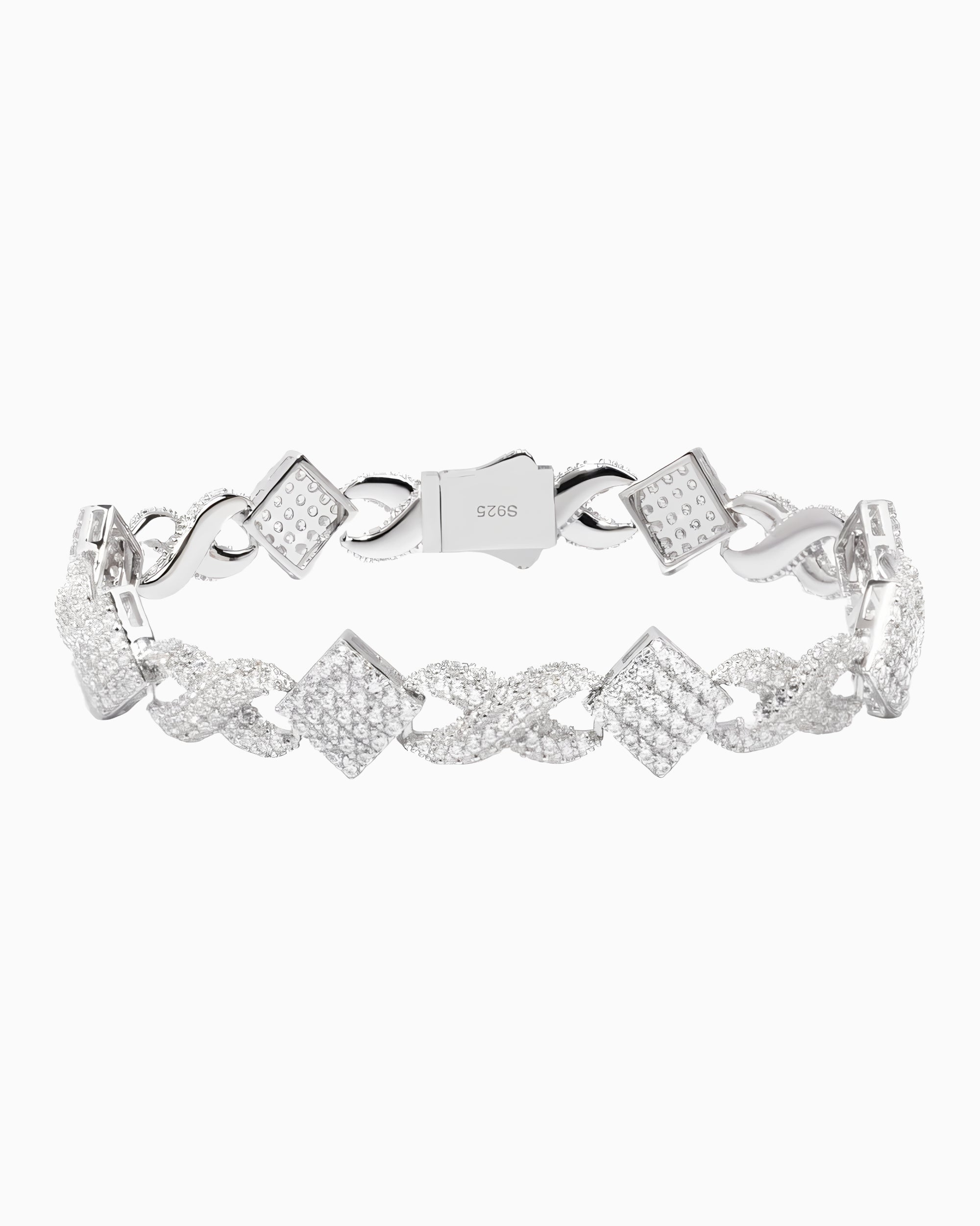 MOISSANITE INFINITY RHOMBUS BRACELET.