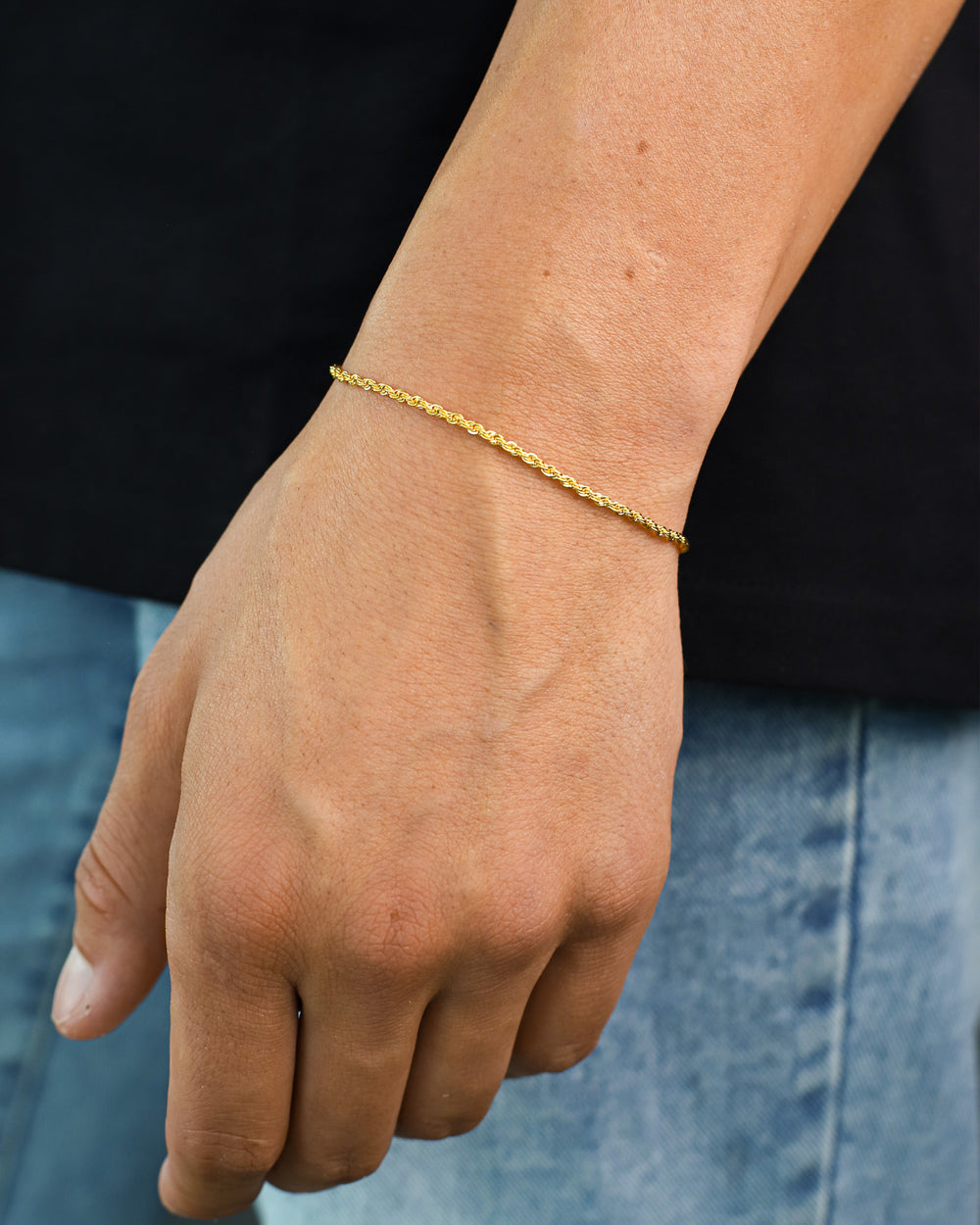 CLEAN ROPE BRACELET. - 2MM 18K GOLD